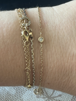 Zlatý náramek s diamanty 0,035 ct 